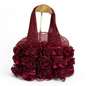 Women's Bencivenga Couture Red Floral Embellished Handbag